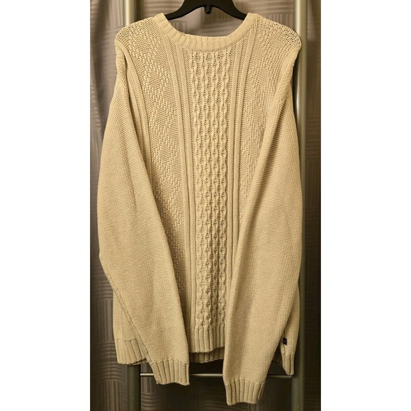 Chaps Other - Chaps Ivory Classics Cable Knit Pullover Round Neck Long Sleeve Sweater Mens XXL